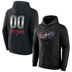 Columbus Blue Jackets - Personalized Midnight Mascot Logo Pullover Hoodie Black