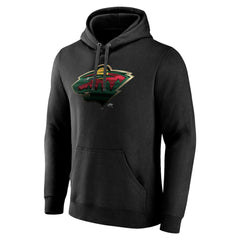 Minnesota Wild - Personalized Midnight Mascot Logo Pullover Hoodie Black
