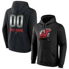 New Jersey Devils - Personalized Midnight Mascot Logo Pullover Hoodie Black
