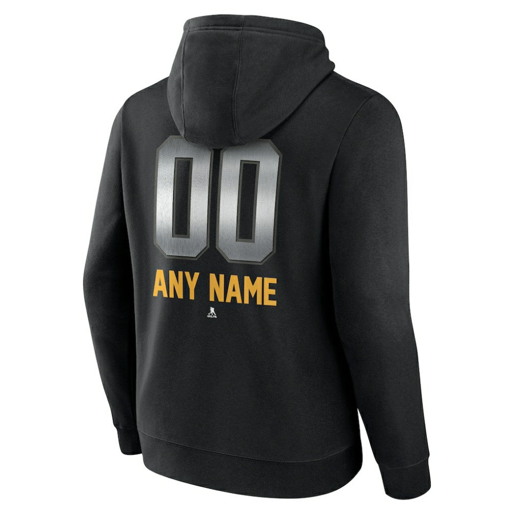 Pittsburgh Penguins Personalized Midnight Mascot Logo Pullover Hoodie Black