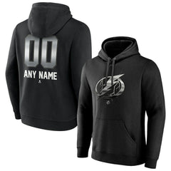 Tampa Bay Lightning - Personalized Midnight Mascot Logo Pullover Hoodie Black