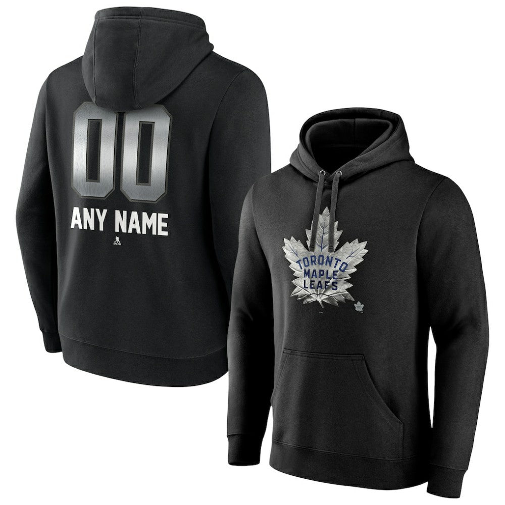 Toronto Maple Leafs - Personalized Midnight Mascot Logo Pullover Hoodie Black