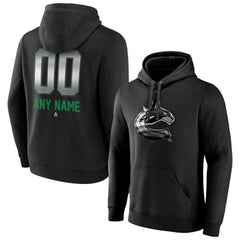 Vancouver Canucks - Personalized Midnight Mascot Logo Pullover Hoodie Black