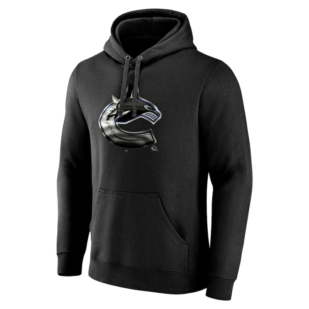 Vancouver Canucks - Personalized Midnight Mascot Logo Pullover Hoodie Black