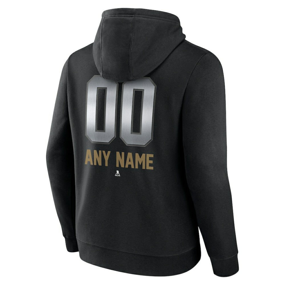 Vegas Golden Knights Personalized Midnight Mascot Logo Pullover Hoodie Black