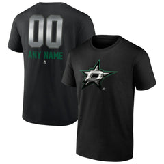 Dallas Stars - Personalized Midnight Mascot Logo T-Shirt Black
