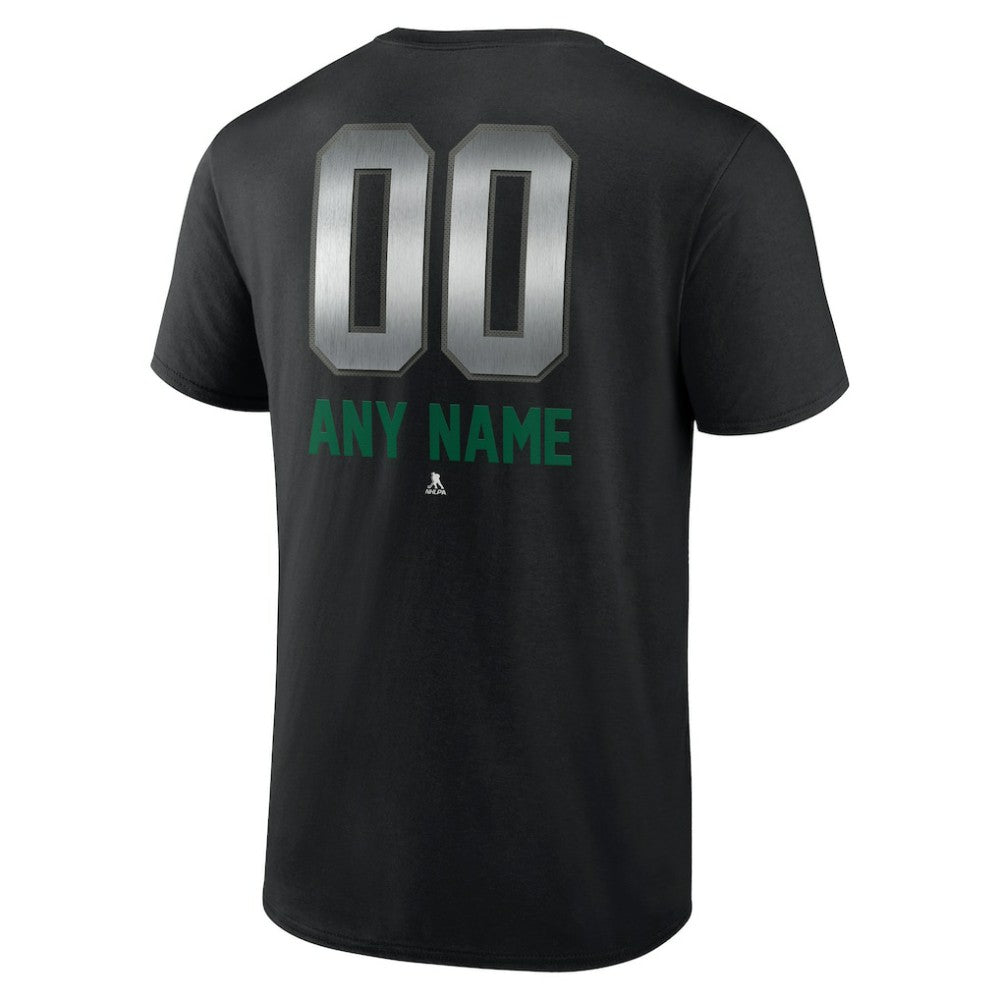 Dallas Stars - Personalized Midnight Mascot Logo T-Shirt Black