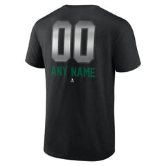 Dallas Stars - Personalized Midnight Mascot Logo T-Shirt Black
