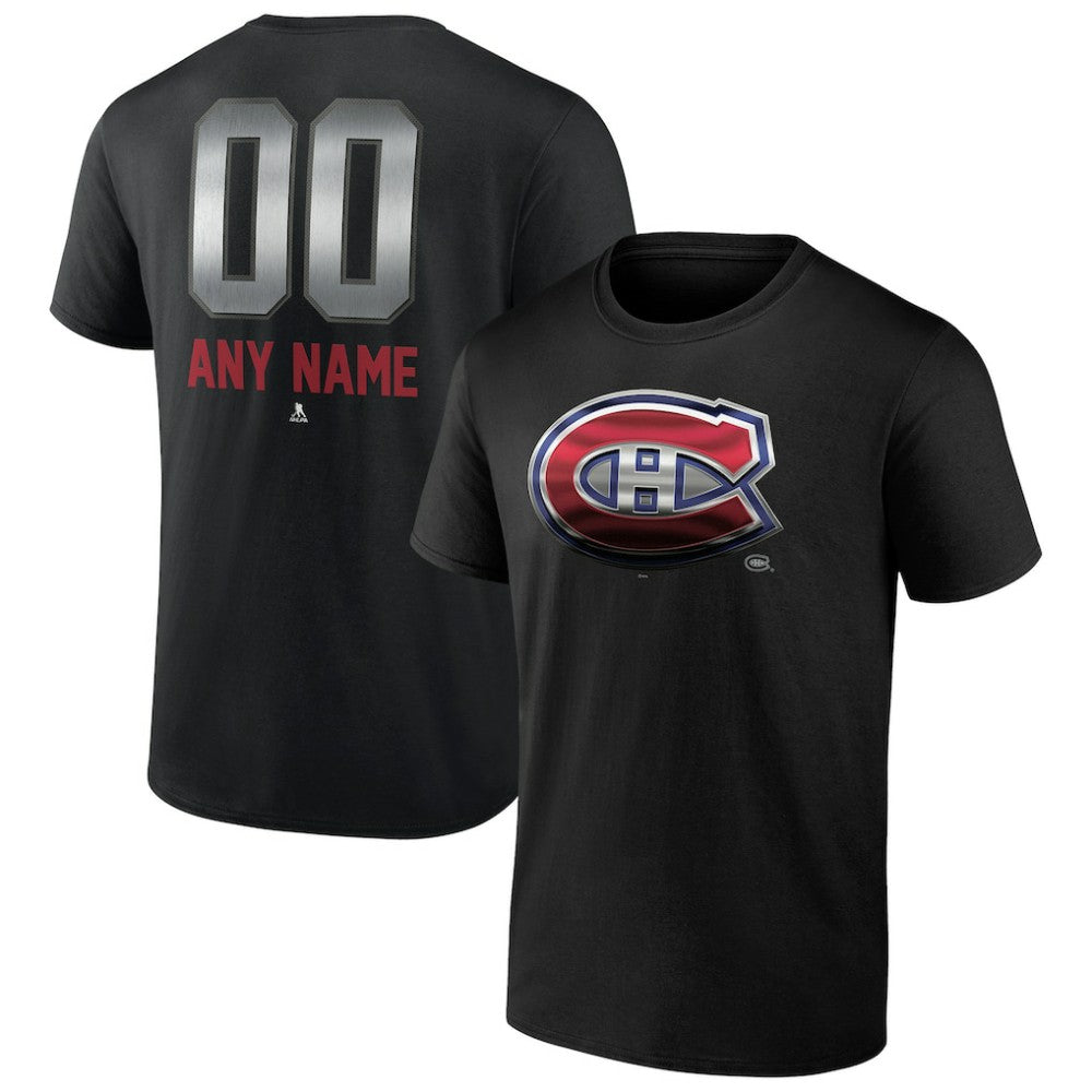 Montreal Canadiens - Personalized Midnight Mascot Logo T-Shirt Black