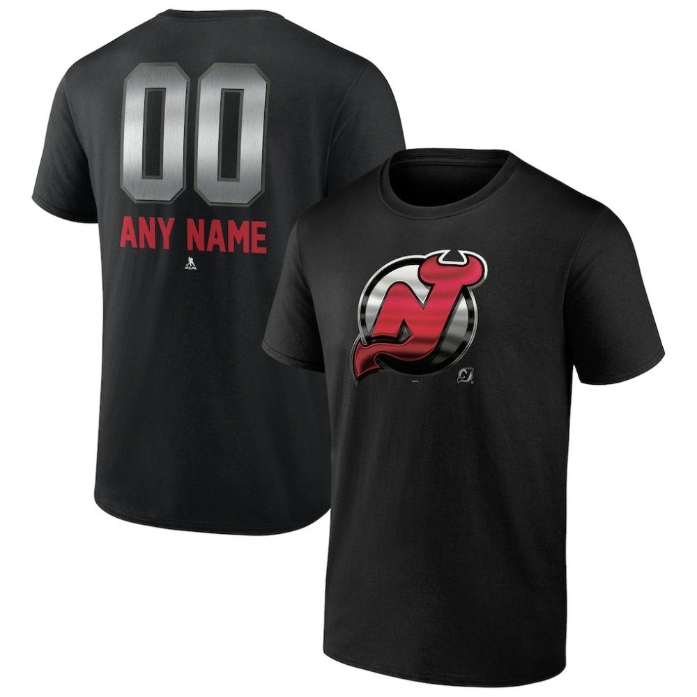 New Jersey Devils - Personalized Midnight Mascot Logo T-Shirt Black