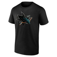 San Jose Sharks - Personalized Midnight Mascot Logo T-Shirt Black