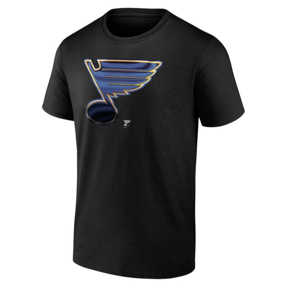 St. Louis Blues - Personalized Midnight Mascot Logo T-Shirt Black