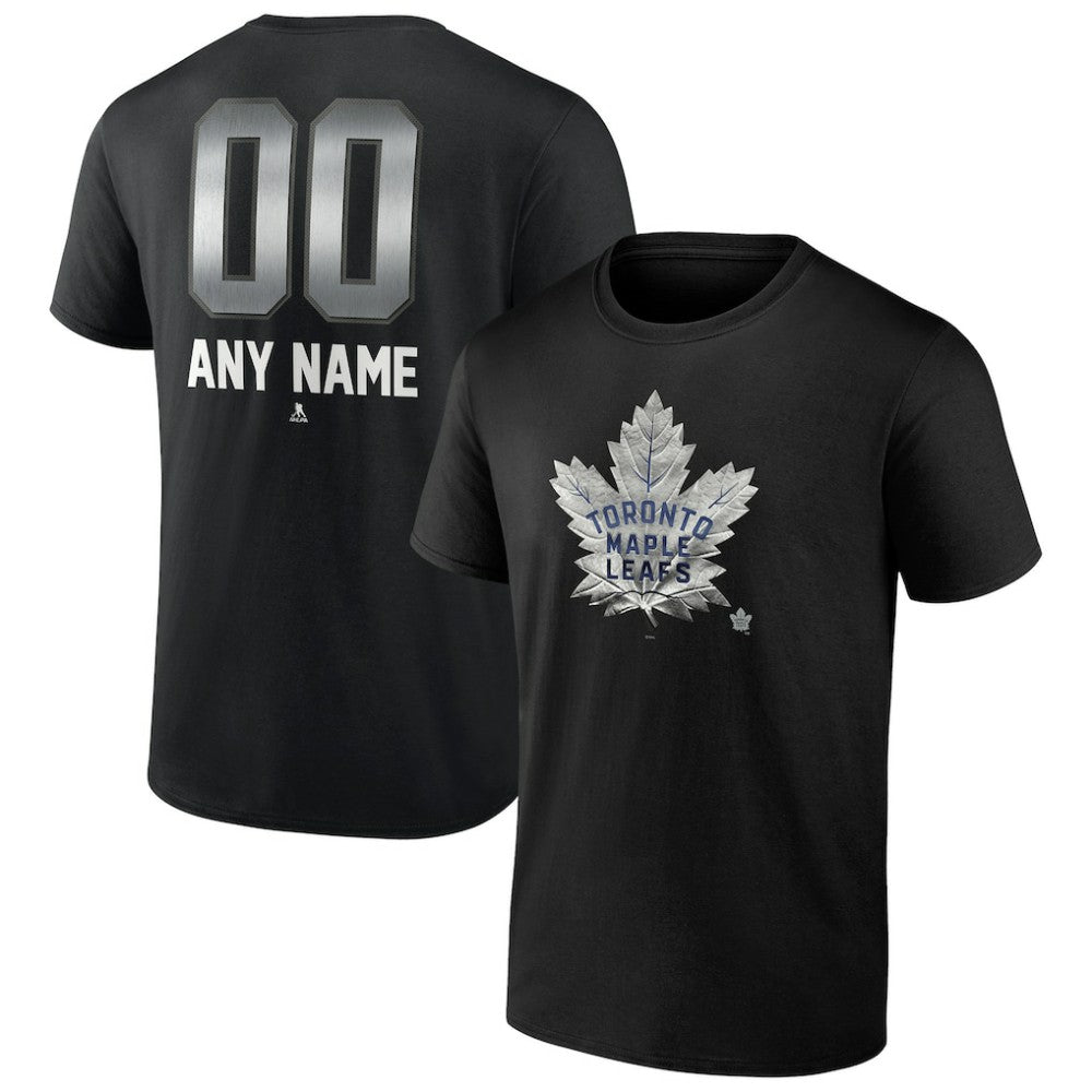 Toronto Maple Leafs - Personalized Midnight Mascot Logo T-Shirt Black