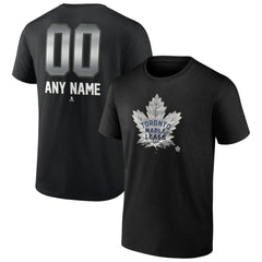 Toronto Maple Leafs - Personalized Midnight Mascot Logo T-Shirt Black