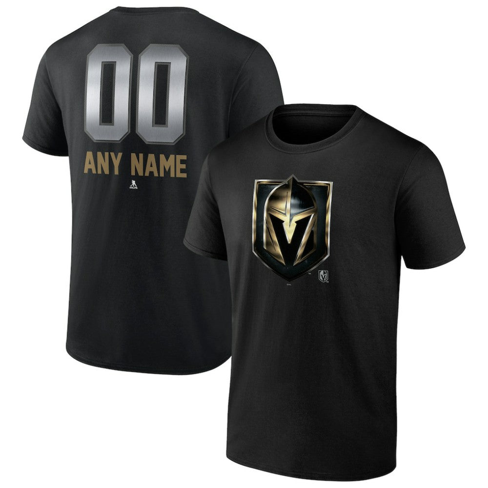 Vegas Golden Knights Personalized Midnight Mascot Logo T-Shirt Black