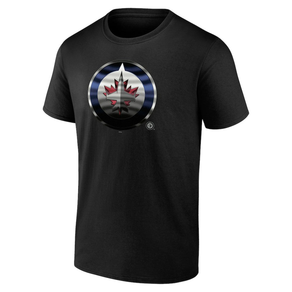 Winnipeg Jets - Personalized Midnight Mascot Logo T-Shirt Black