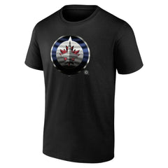 Winnipeg Jets - Personalized Midnight Mascot Logo T-Shirt Black