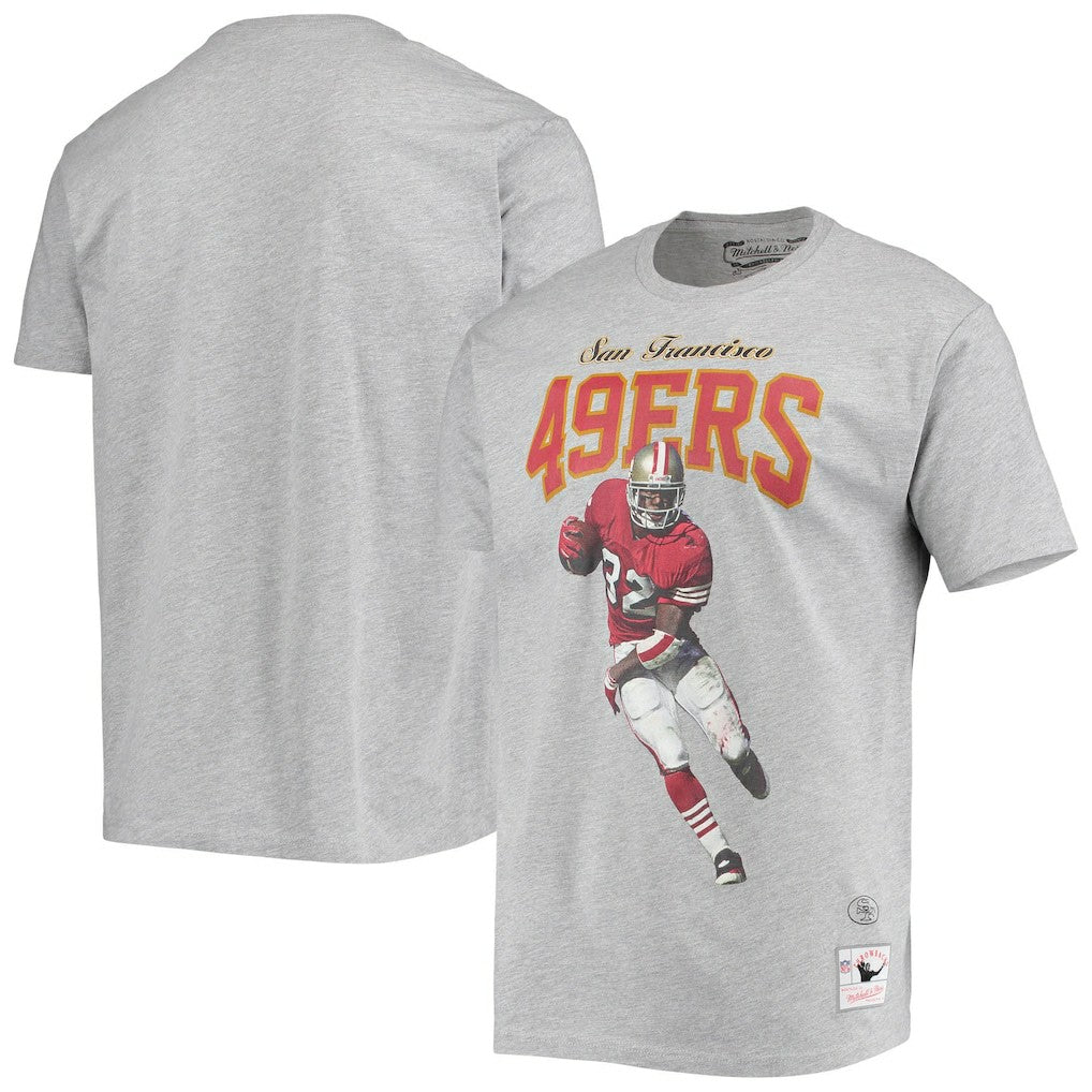 Ricky Watters San Francisco 49ers Player Graphics T-Shirt Gray - Mitchell & Ness