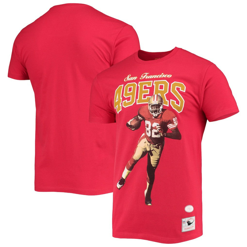 John Taylor San Francisco 49ers Player Graphics T-Shirt Scarlet - Mitchell & Ness