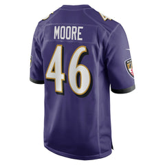 Nick Moore Baltimore Ravens Game Jersey Purple - Nike
