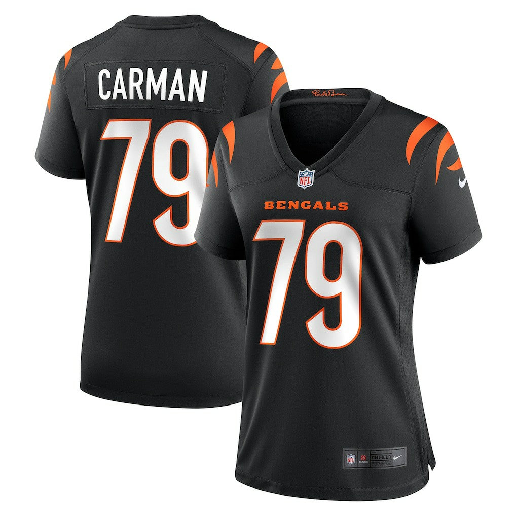 Jackson Carman Cincinnati Bengals Women's Game Jersey Black - Nike