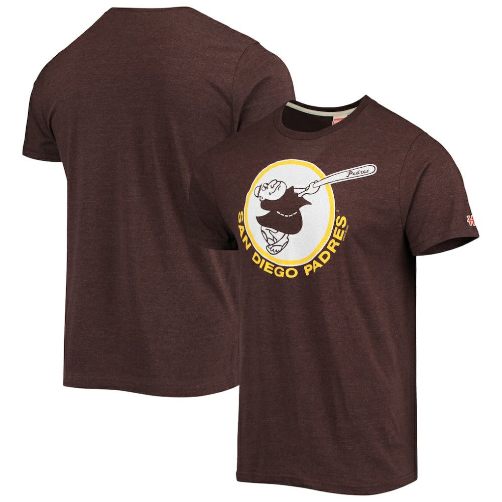 San Diego Padres Homage Hand-Drawn Logo Tri-Blend T-Shirt Clearance