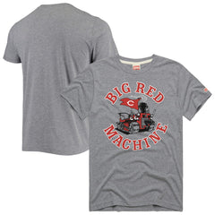 Cincinnati Reds Homage Hyper Local Tri-Blend T-Shirt -Heathered Gray Lifestyle
