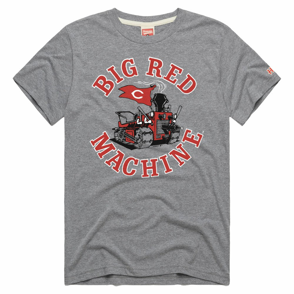 Cincinnati Reds Homage Hyper Local Tri-Blend T-Shirt -Heathered Gray Lifestyle