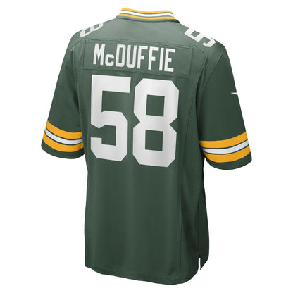 Isaiah McDuffie Green Bay Packers Game Jersey - Green | NFL Jerseys