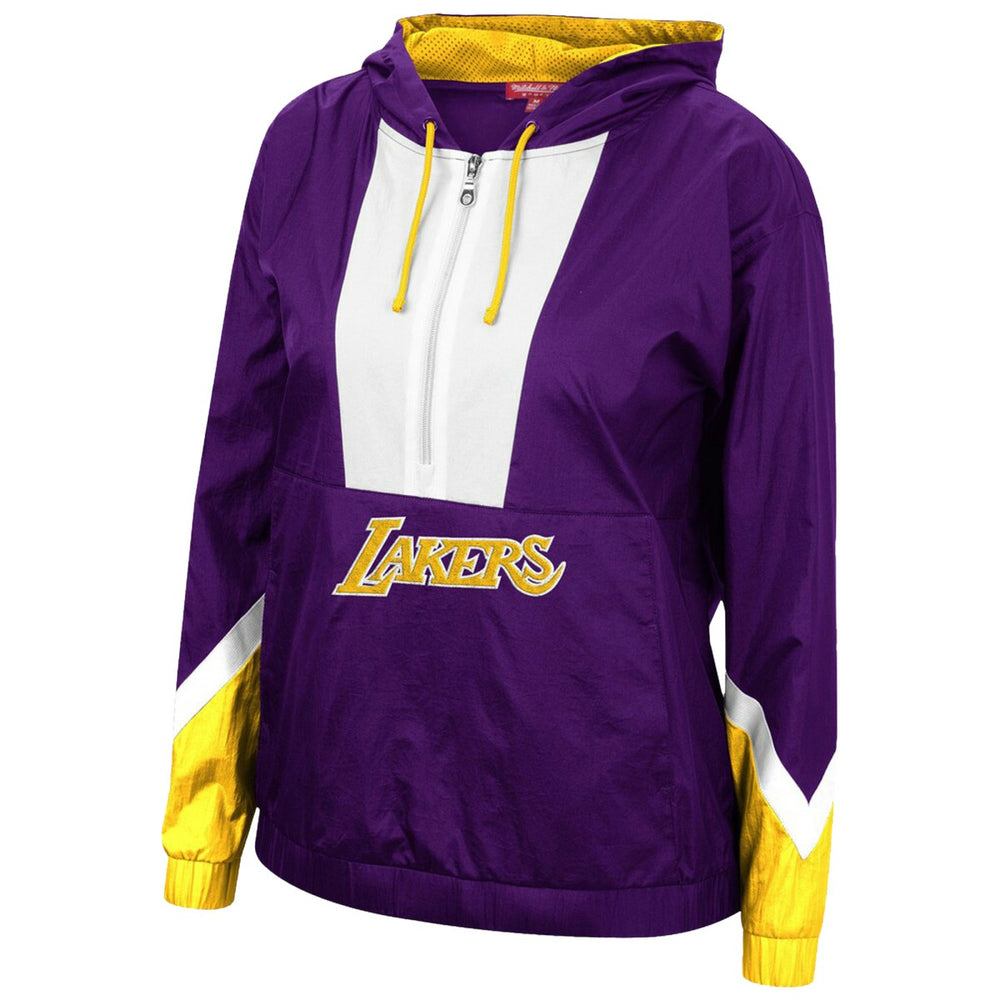 Mitchell & Ness - Los Angeles Lakers Women's Half-Zip Windbreaker 2.0 Hoodie - Purple
