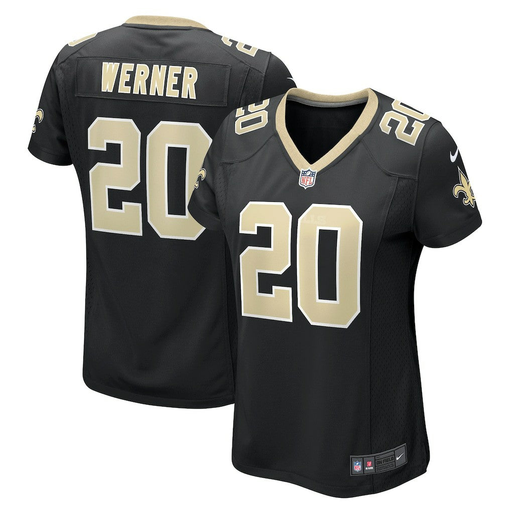 Pete Werner New Orleans Saints Women's Game Jersey - Black | NFL Jerseys