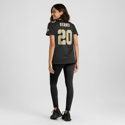 Pete Werner New Orleans Saints Women's Game Jersey - Black | NFL Jerseys