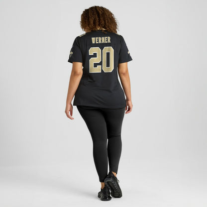 Pete Werner New Orleans Saints Women's Game Jersey - Black | NFL Jerseys