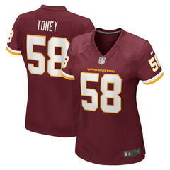 Shaka Toney Washington Football Team Women's Game Jersey Burgundy - Nike