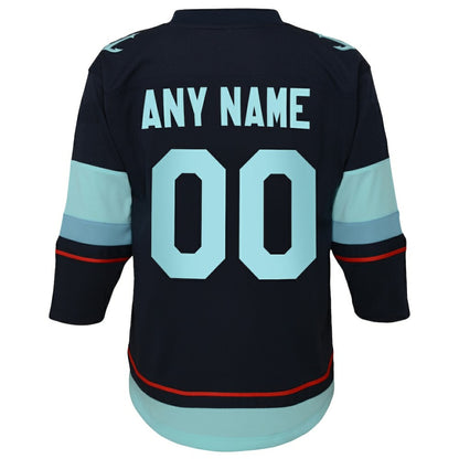 Seattle Kraken Youth Home Replica Custom Jersey - Navy | NHL Jerseys
