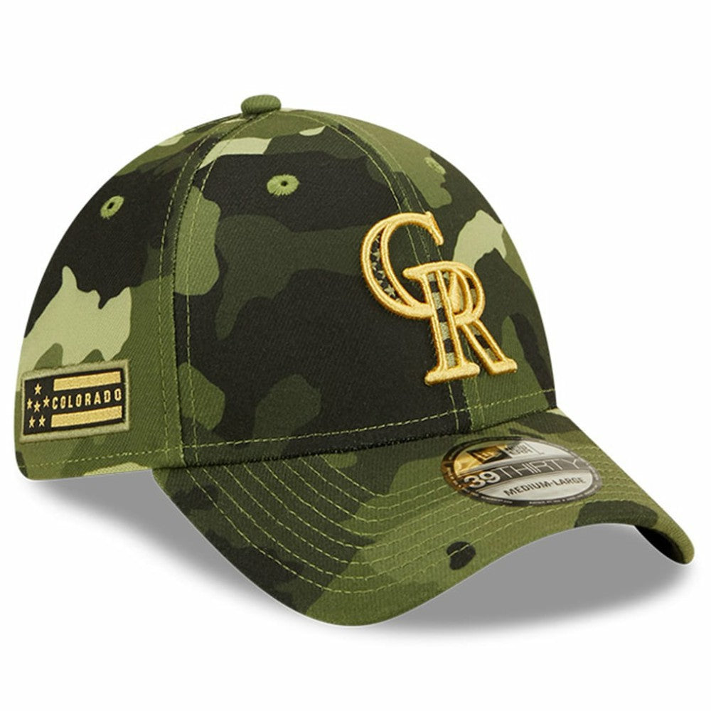 Colorado Rockies New Era 2022 Armed Forces Day 39THIRTY Flex Hat Near Me