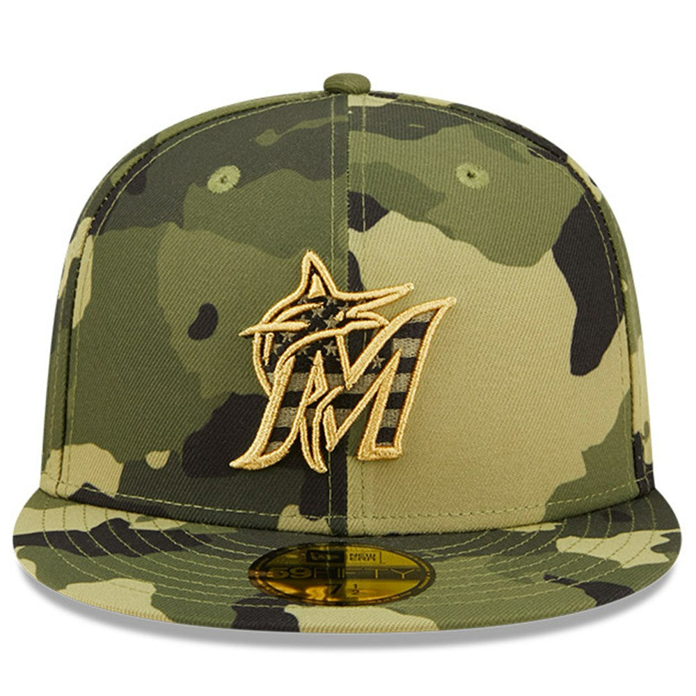 Miami Marlins New Era 2022 Armed Forces Day On-Field 59FIFTY Fitted Hat On Sale