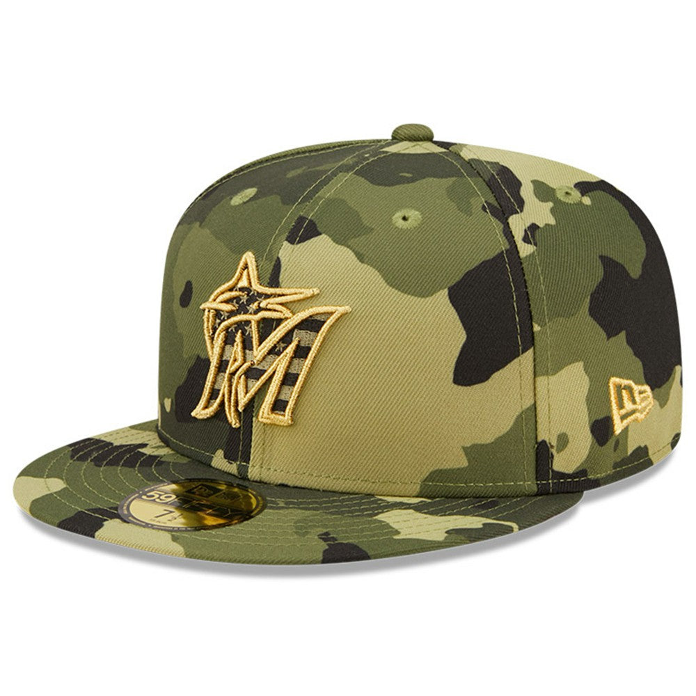 Miami Marlins New Era 2022 Armed Forces Day On-Field 59FIFTY Fitted Hat On Sale