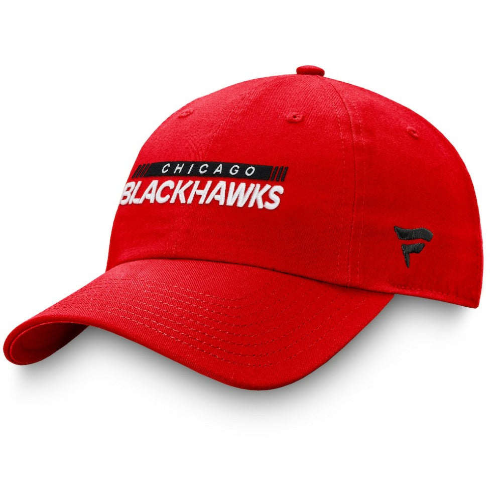 Chicago Blackhawks Fanatics Authentic Pro Rink Adjustable Hat Red