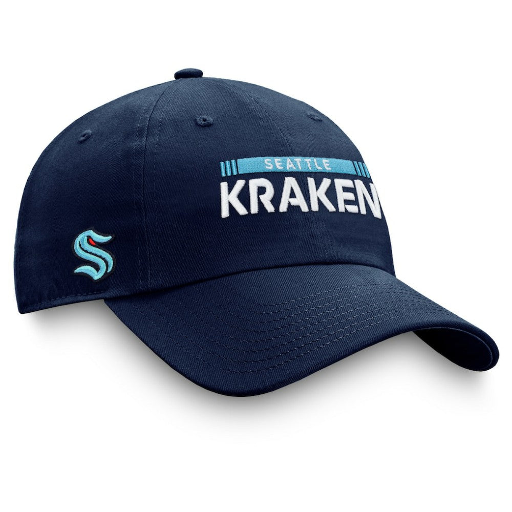 Seattle Kraken Fanatics Authentic Pro Rink Adjustable Hat Deep Sea Blue