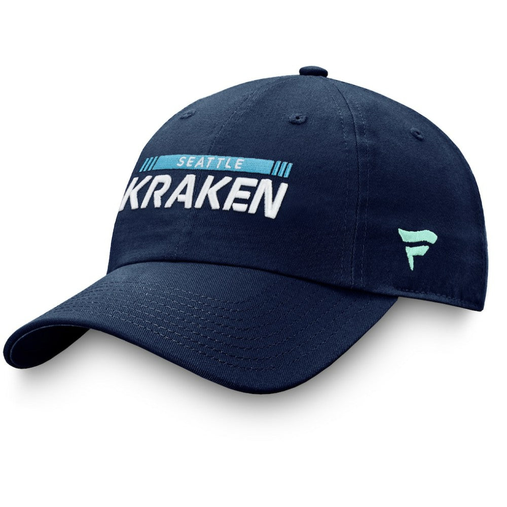 Seattle Kraken Fanatics Authentic Pro Rink Adjustable Hat Deep Sea Blue