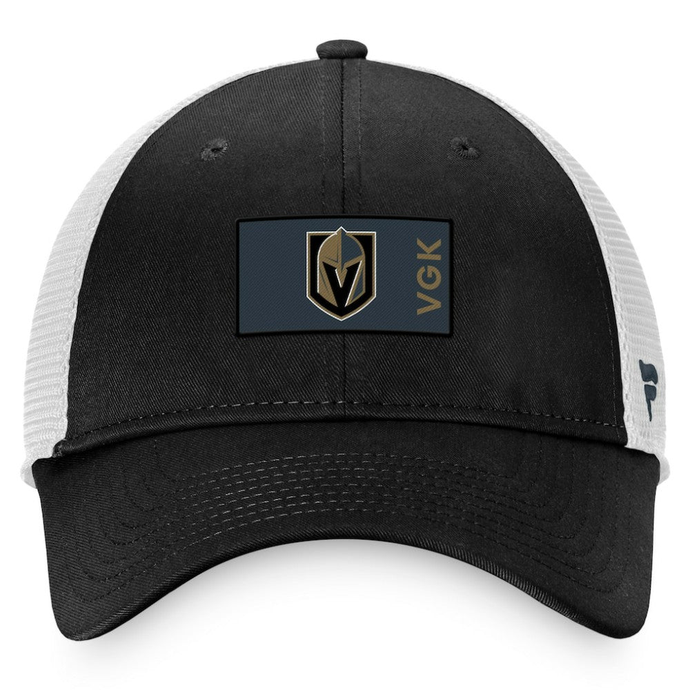 Vegas Golden Knights Fanatics Authentic Pro Rink Trucker Snapback Hat Black/White