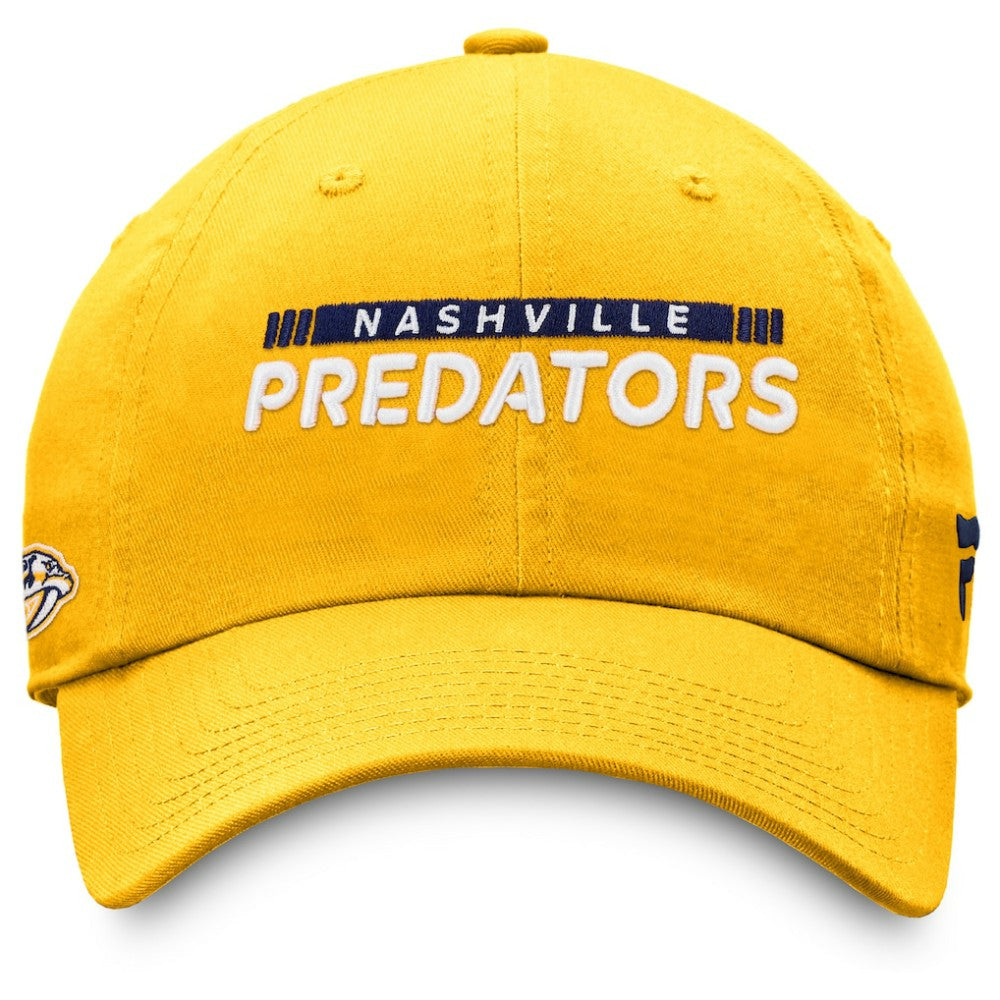 Nashville Predators - Fanatics Authentic Pro Rink Adjustable Hat Gold