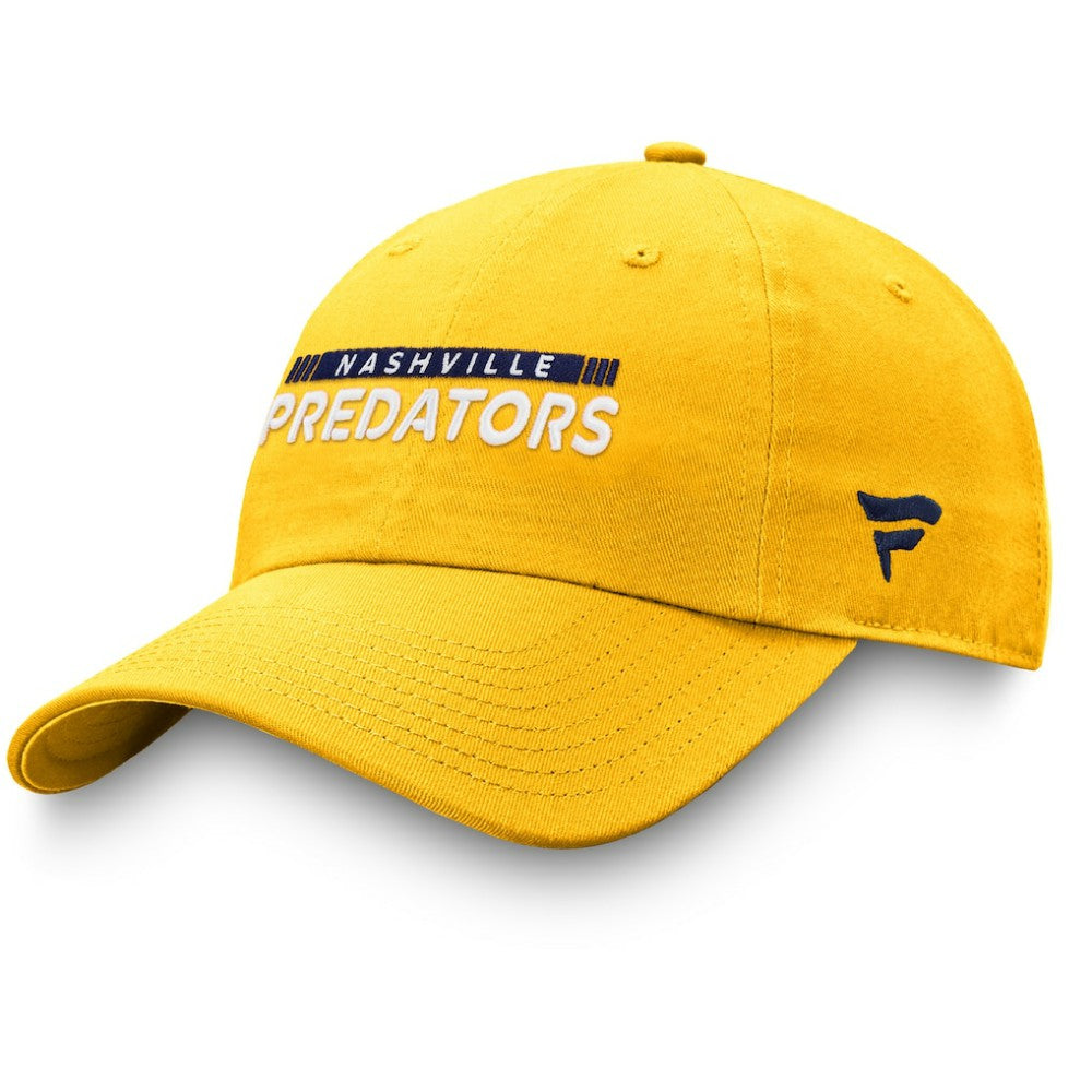 Nashville Predators - Fanatics Authentic Pro Rink Adjustable Hat Gold