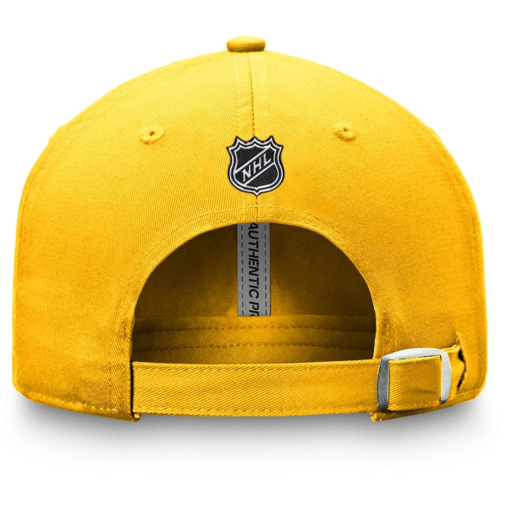 Nashville Predators - Fanatics Authentic Pro Rink Adjustable Hat Gold