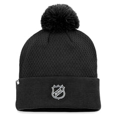 Vegas Golden Knights Fanatics Women's Authentic Pro Road Cuffed Knit Hat with Pom Black