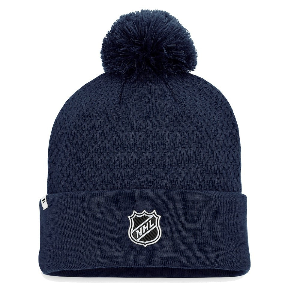 Nashville Predators - Fanatics Women's Authentic Pro Road Cuffed Knit Hat with Pom Navy