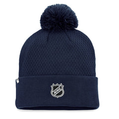Nashville Predators - Fanatics Women's Authentic Pro Road Cuffed Knit Hat with Pom Navy