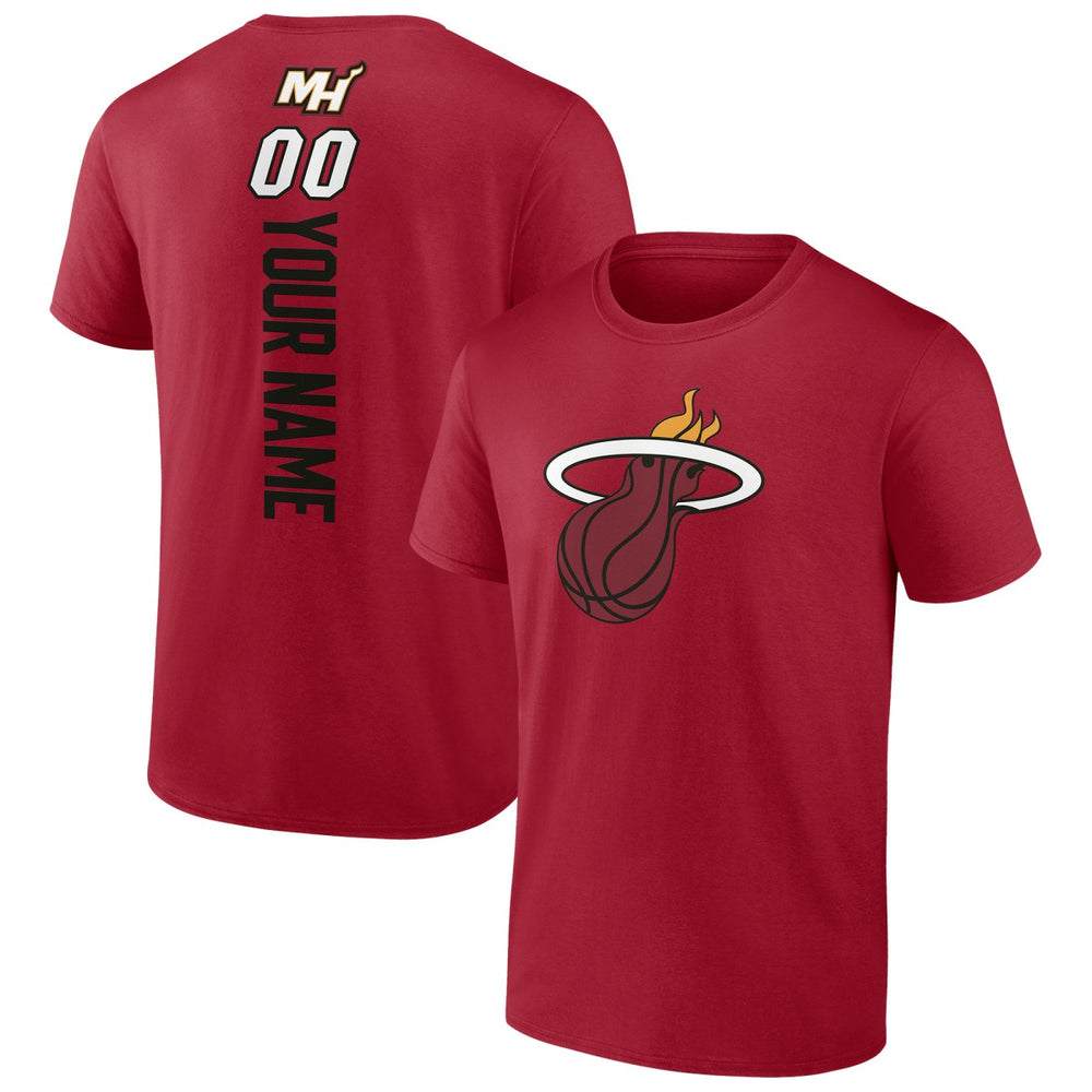 NBA - Miami Heat Personalized Playmaker Team T-Shirt - Red