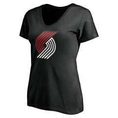 NBA - Portland Trail Blazers Women's Personalized Playmaker Team V-Neck T-Shirt - Black